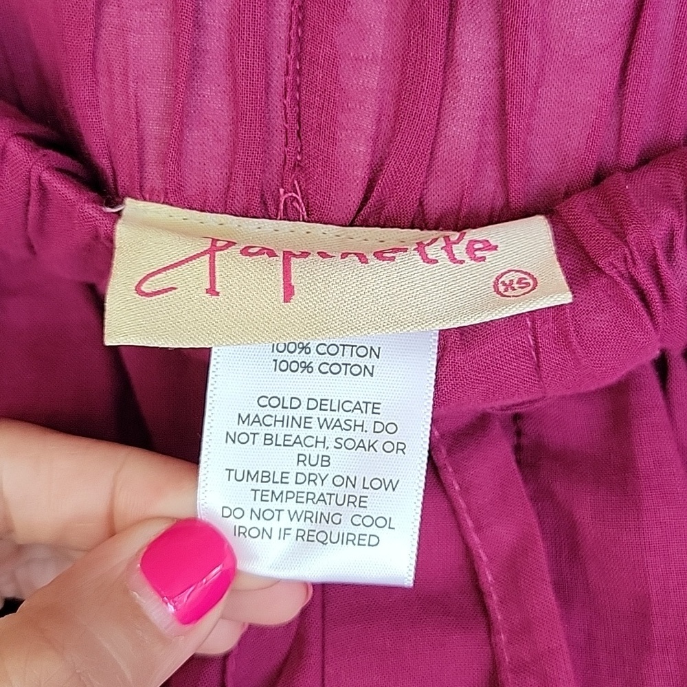 Papinellw Size Xsmall Magenta Woven Cotton Shorts Nwt — image 5 of 7
